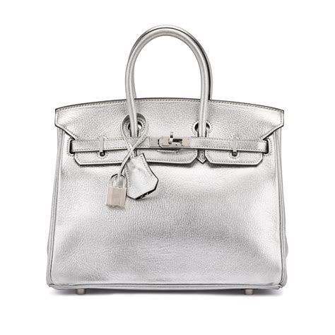 hermes birkin metallic silver|exotic Birkin styles.